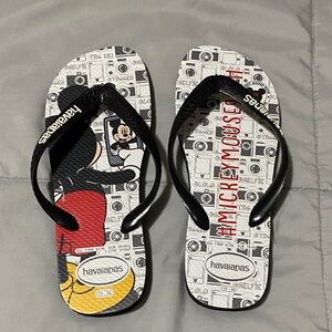 Havaianas Flip Flops - Black and Red Mickey Design